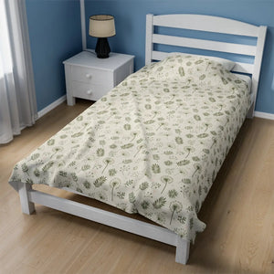 Luxe Dandelions Velveteen Blanket – Soft Decor - Dipaliz - Blankets