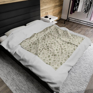 Luxe Dandelions Velveteen Blanket – Soft Decor - Dipaliz - Blankets