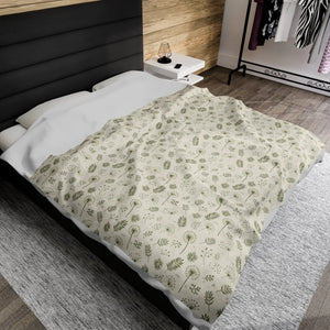 Luxe Dandelions Velveteen Blanket – Soft Decor - Dipaliz - Blankets