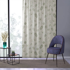 Leaves Window Curtain - Nature Design to Add Character - Dipaliz - Sheer / White / 50’’ × 84’’ - Home Decor