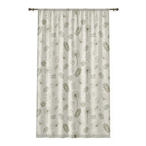 Leaves Window Curtain - Nature Design to Add Character - Dipaliz - Sheer / White / 50’’ × 84’’ - Home Decor