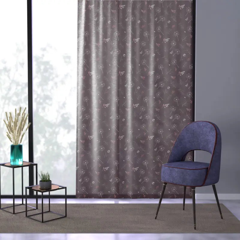 Transform your Space with Dandelions Mauve Window Curtain - Sheer / White / 50’’ × 84’’ Home Decor