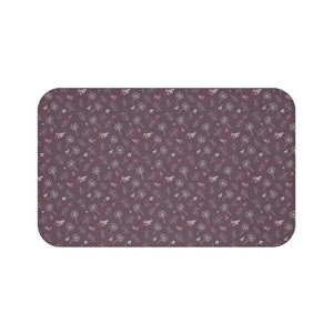 Dreamy Dandelions Mauve Bath Mat - Soft Sanctuary Design - Dipaliz - Home Decor