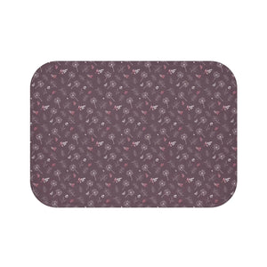 Dreamy Dandelions Mauve Bath Mat - Soft Sanctuary Design - Dipaliz - Home Decor