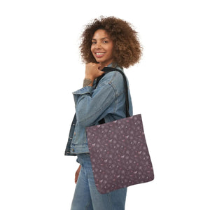 Mauve Canvas Tote - 5-color Straps Polyester - Dipaliz - Shopping Totes