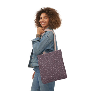 Mauve Canvas Tote - 5-color Straps Polyester - Dipaliz - Shopping Totes