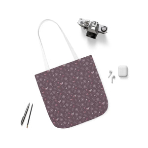 Mauve Canvas Tote - 5-color Straps Polyester - Dipaliz - Shopping Totes