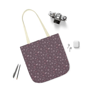Mauve Canvas Tote - 5-color Straps Polyester - Dipaliz - Shopping Totes