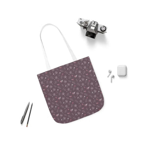 Mauve Canvas Tote - 5-color Straps Polyester - Dipaliz - Shopping Totes