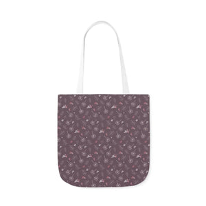 Mauve Canvas Tote - 5-color Straps Polyester - Dipaliz - Shopping Totes