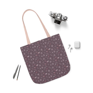 Mauve Canvas Tote - 5-color Straps Polyester - Dipaliz - Shopping Totes