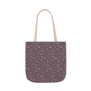Mauve Canvas Tote - 5-color Straps Polyester - Dipaliz - Shopping Totes