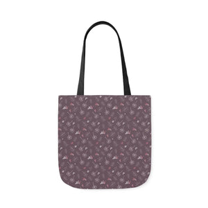 Mauve Canvas Tote - 5-color Straps Polyester - Dipaliz - Shopping Totes