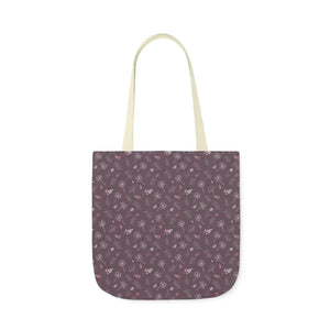 Mauve Canvas Tote - 5-color Straps Polyester - Dipaliz - Shopping Totes
