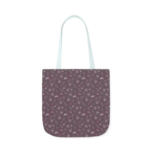 Mauve Canvas Tote - 5-color Straps Polyester - Dipaliz - Shopping Totes