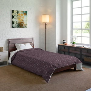 Mauve Dandelions Comforter – Organic Cotton - Dipaliz - Quilts & Comforters