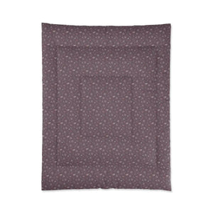Mauve Dandelions Comforter – Organic Cotton - Dipaliz - Quilts & Comforters
