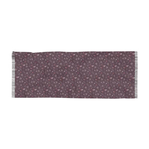 Mauve Light Scarf Dandelion Pattern Polyester - Dipaliz - Scarves & Shawls