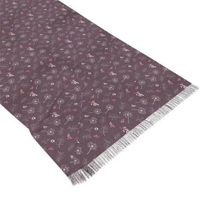 Mauve Light Scarf Dandelion Pattern Polyester - Dipaliz - Scarves & Shawls