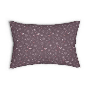 Mauve Spun Polyester Lumbar Pillow - Dandelion Glam Style - Dipaliz - 20’’ × 14’’ - Pillows