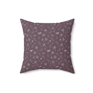 Square Pillow - Mauve Dandelion Polyester Cover - Dipaliz - 16’’ × - Throw Pillows