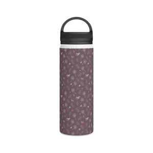 Mauve Stainless Steel Water Bottle - Dandelion Design - Dipaliz - Bottles