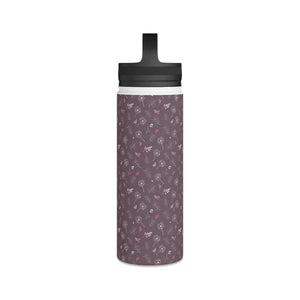 Mauve Stainless Steel Water Bottle - Dandelion Design - Dipaliz - Bottles