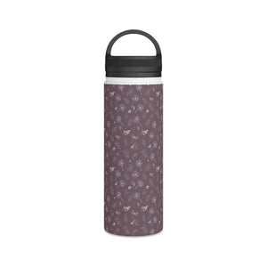 Mauve Stainless Steel Water Bottle - Dandelion Design - Dipaliz - Bottles