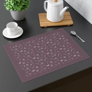 Vibrant Cotton Placemats Double-sided Dandelion Mauve - Dipaliz - 18’’ × 14’’