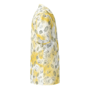 Yellow Tie Dye Unisex Button Shirt - Dandelions - Dipaliz - Shirts