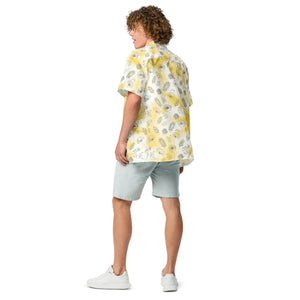 Yellow Tie Dye Unisex Button Shirt - Dandelions - Dipaliz - Shirts