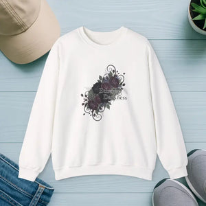 Dark Floral Sweatshirt Moody Botanical Style Dipaliz - White / s - Sweatshirts