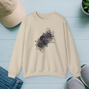 Dark Floral Sweatshirt Moody Botanical Style Dipaliz - Sand / s - Sweatshirts