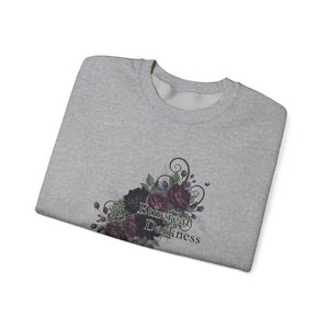 Dark Floral Sweatshirt Moody Botanical Style Dipaliz - Sweatshirts