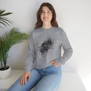 Dark Floral Sweatshirt Moody Botanical Style Dipaliz - Sweatshirts