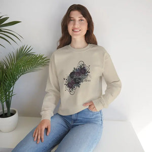 Dark Floral Sweatshirt Moody Botanical Style Dipaliz - Sweatshirts