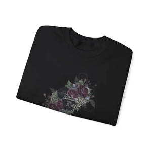 Dark Floral Sweatshirt Moody Botanical Style Dipaliz - Sweatshirts