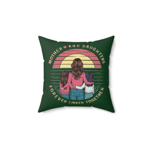 Daughters are Forever Polyester Square Throw Pillow - Dipaliz - Pillows