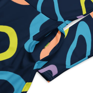 Abstract Colorful Irregular Print Long Sleeve Dress - Dipaliz - Dresses