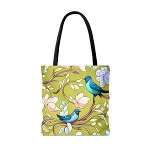 Birds Pattern Aop Tote Bag - Vibrant Everyday Style - Dipaliz - Bags