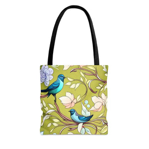 Birds Pattern Aop Tote Bag - Vibrant Everyday Style - Dipaliz - Bags