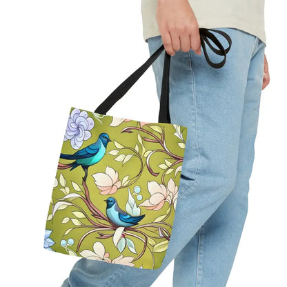 Steal the Spotlight with Birds Pattern Aop Tote Bag - Small Bags