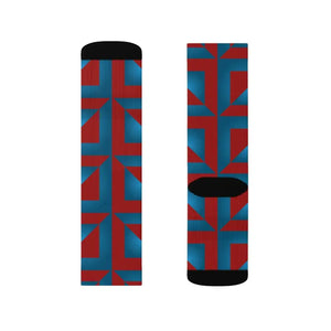 Blue Abstract Pattern Socks - Bold Statement Style - Dipaliz