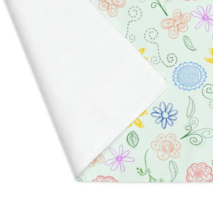 Floral Placemat - Pink Flowers Happy Vibes Style - Dipaliz - 18’’ × 14’’ - Placemats