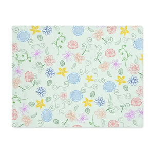 Floral Placemat - Pink Flowers Happy Vibes Style - Dipaliz - 18’’ × 14’’ - Placemats