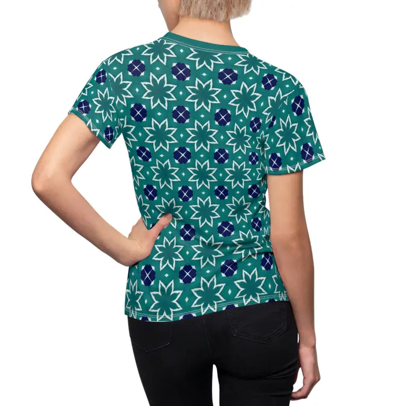 Turn Heads with Dipaliz Abstract Pattern Aop Sew Tee - T-shirt