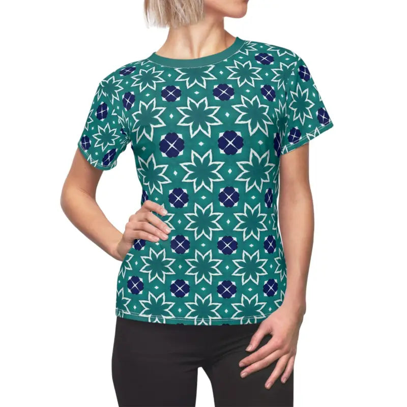 Turn Heads with Dipaliz Abstract Pattern Aop Sew Tee - Xs / White Stitching / 4 Oz. T-shirt