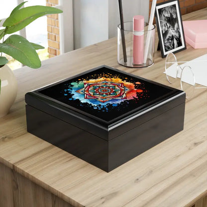 Dazzle Your Dresser With Vibrant Geometric Jewelry Box - Box