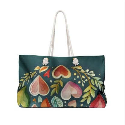 Vibrant Hearts Weekender Bag by Dipaliz - 24’’ × 13’’ Bags