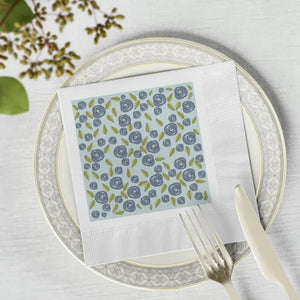 White Coined Paper Napkins - Elegant Table Decor - Dipaliz